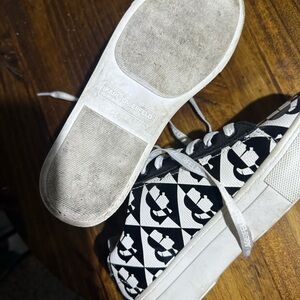 Karl Lagerfeld Black and White Patterned Sneakers